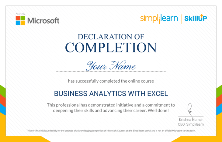 Learn the Fundamentals of Business Analytics with Excel